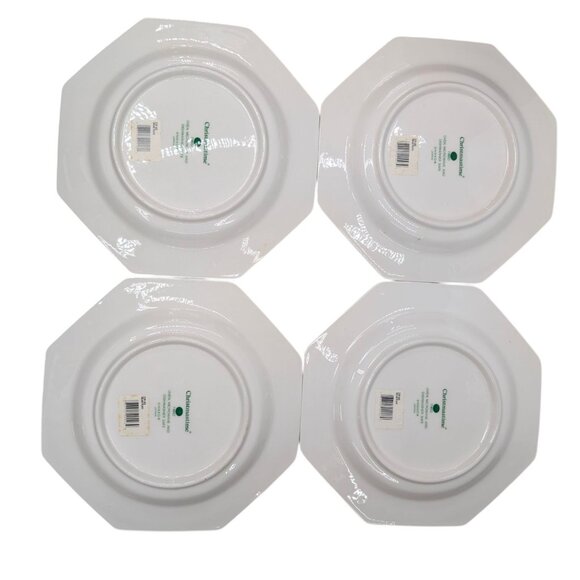 Nikko Christmastime Salad Dessert Plate SET OF 4 Christmas Tree 8" Octagon JAPAN - Picture 6 of 10